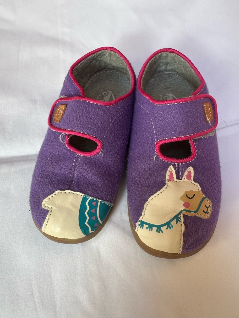 Kids Purple Llama Mary Jane Shoes